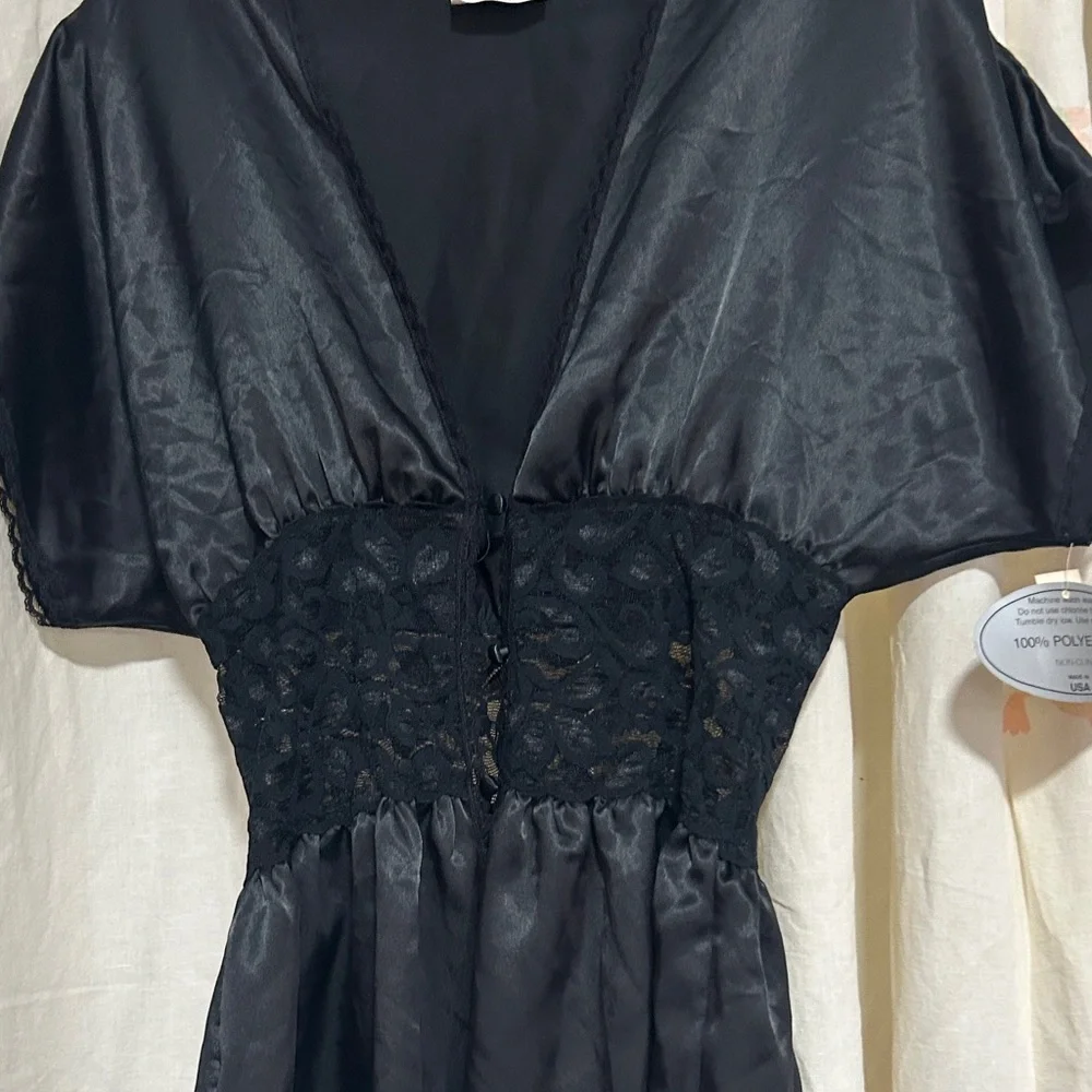 Elegant Black Chemise Slip M - Picture 2 of 5